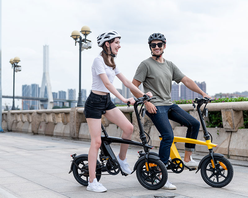 H1-250W Avtagbart batteri Minivikbar Elektrisk City Vuxna Hybrid E-cykel