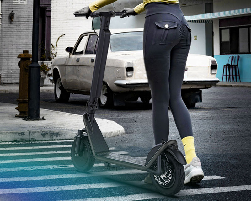 X11-36V 13Ah 450W 10 tum stor tv&aring;hjulig hopf&auml;llbar E-skoter med l&aring;ng batteritid